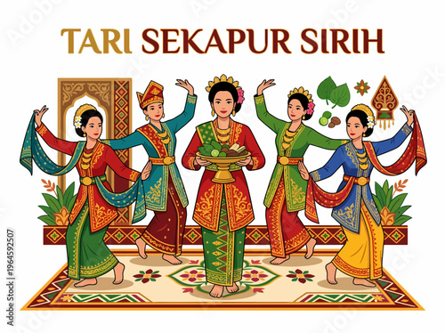 Tari Sekapur Sirih Dance Performance, Traditional Malay Culture