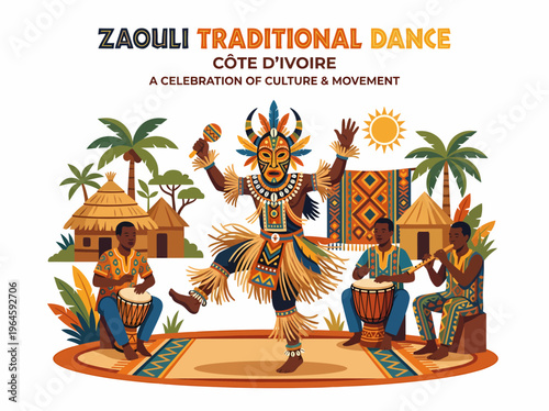 Zaouli Dance Celebration C?te d'Ivoire Culture Movement