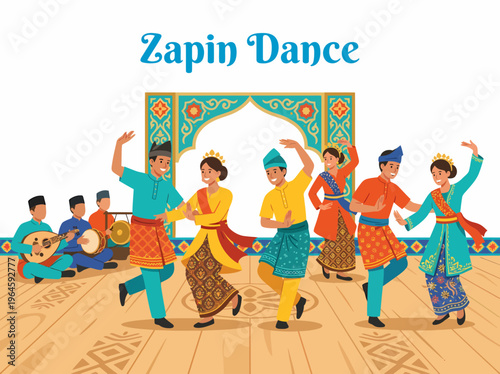 Zapin Dance Performance: Traditional Malaysian Culture