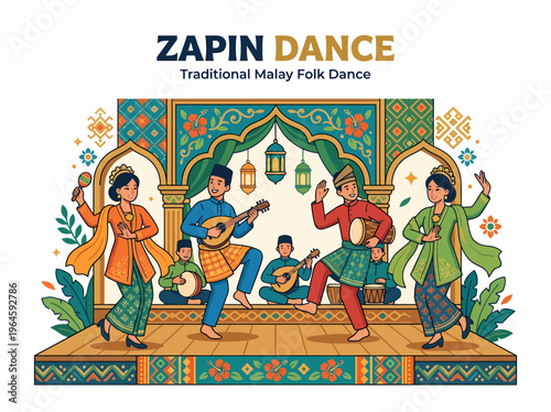 ZAPIN DANCE: Traditional Malay Folk Dance Performance