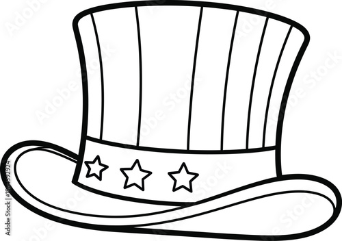 Uncle sam's iconic top hat illustration
