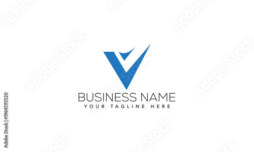 Free Download Modern Minimal Letter V Logo Vector Template - GFXLoad