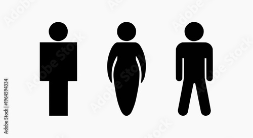 Men and women silhouette icons representing people and family group