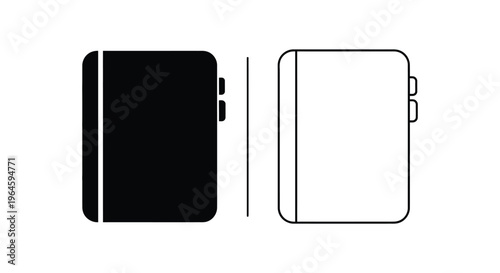 Black and white smartphone mockup Vector