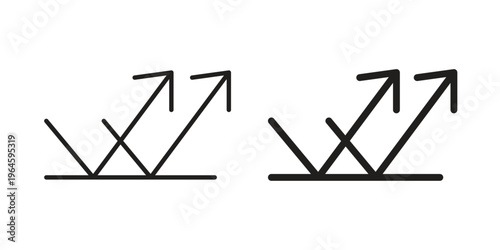 Reflect icons vector silhouette set. thin line icon pack.