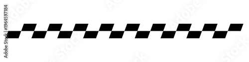 Checkered racing stripe slanted line, race speed line, rally border