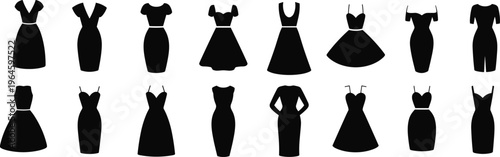Black silhouette set of various human figures in different poses and styles black silhouettes standing