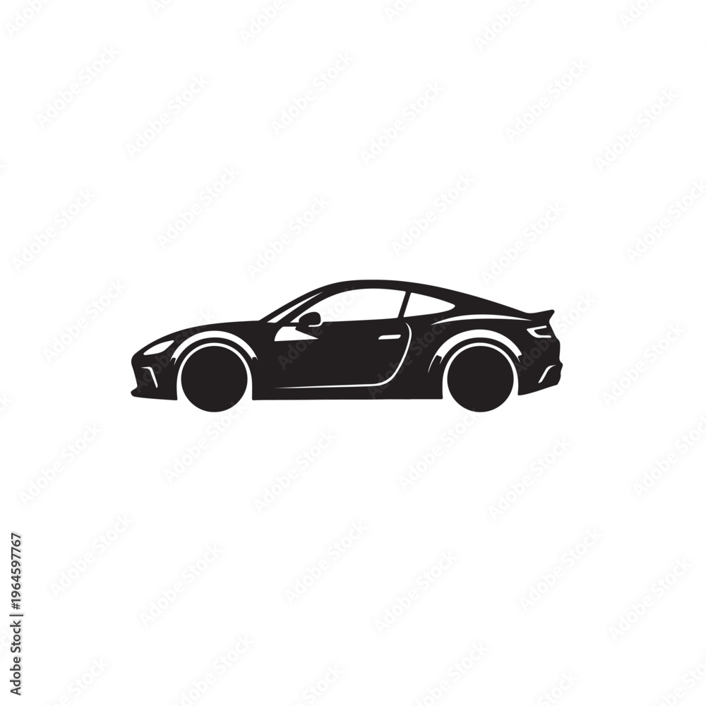 Naklejka premium Modern Car Silhouette Icon Design