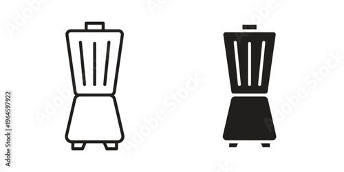 Blender icons vector silhouette set. thin line icon pack.