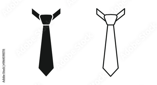 Black and white neckties Vector