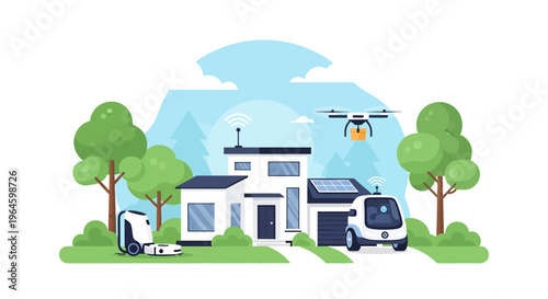 Smart Home Automation and Future Living: Connected Technology, Drone Delivery, Autonomous Vehicles, and Robotics for Modern Lifestyles