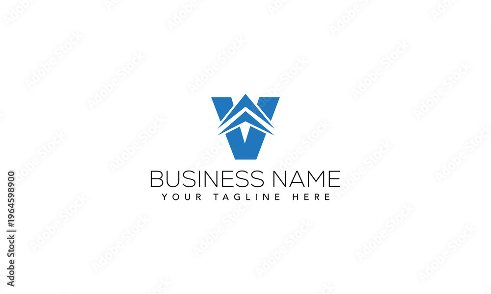 Fototapeta premium Modern Minimal Letter V Logo Vector Template
