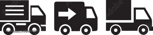 Delivery truck vector illustration logistics transport icon design .