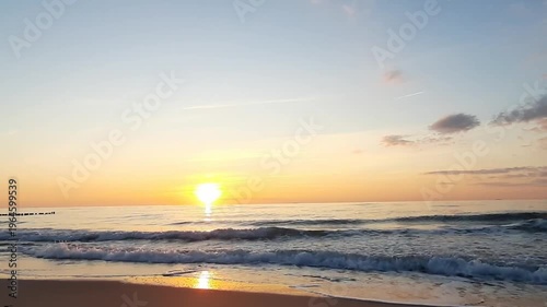 Sonnenuntergang am Meeresstrand