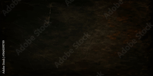 A dark vintage concrete wall with a rough textured pattern and aged grunge film surface creates a dirty black stone backdrop for a moody night design