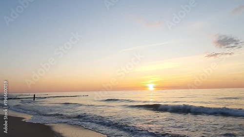 Sonnenuntergang am Meeresstrand