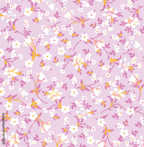 Tiny flower pattern. Ditsy floral seamless pattern. Small little flower background. Repeat pattern. Ditsy print. Hand draw wallpaper. Watercolours, Ditsy floral flower pattern for fabric, paper
