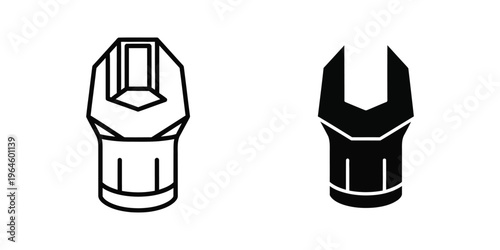 Comparison of a hex socket and a box-end wrench head designs for fasteners