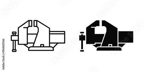 Comparison of milling machine silhouettes in different visual styles