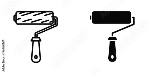 Comparison of a dry and a loaded paint roller for wall painting tasks