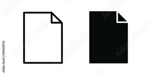 Comparison of a blank document icon and a filled document icon