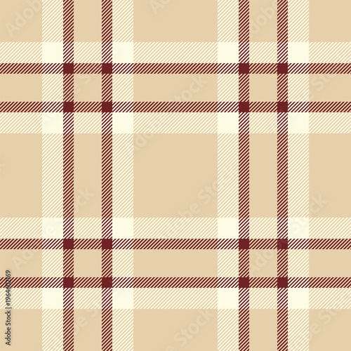 Invite check tartan vector, group fabric textile texture. Overlayed background pattern plaid seamless in light and cornsilk colors.