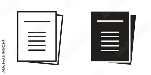 Assignment icons Black symbol on transparent background. EPS10