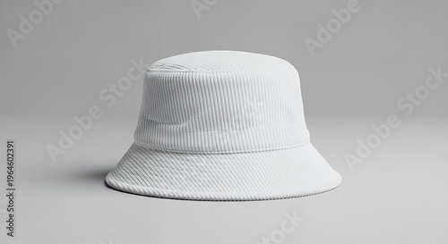 Pure white corduroy bucket hat mockup for fashion and design concepts hat mockup mockup cap hat template fashion clothing baseball front sport isolated blank