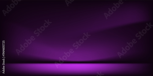 Abstract gradient podium background. Violet, purple and lilac empty 3d studio backdrop. Clean scene for product presentation mockup template. Vector illustration.