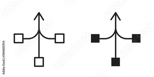 Consolidation icons Black symbol on transparent background. EPS10