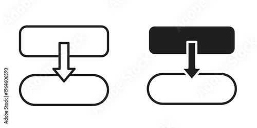Diagram next icons Black symbol on transparent background. EPS10