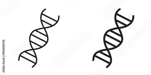 DNA icons Black symbol on transparent background. EPS10