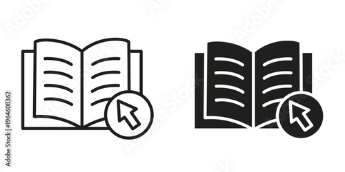 Guide icons Black symbol on transparent background. EPS10