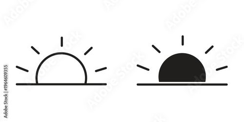 Keyboard brightness icons Black symbol on transparent background. EPS10