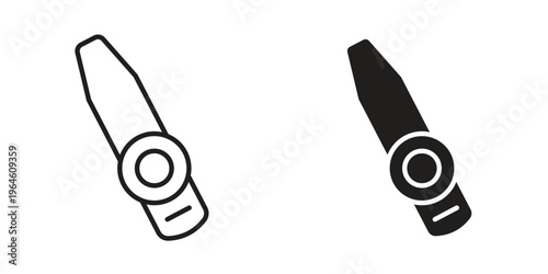 Kazoo icons Black symbol on transparent background. EPS10