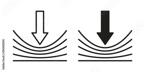 Elastic icons vector silhouette set. thin line icon pack.