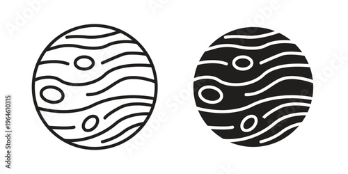 Mercury icons Black symbol on transparent background. EPS10