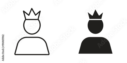 Premium User icons Black symbol on transparent background. EPS10