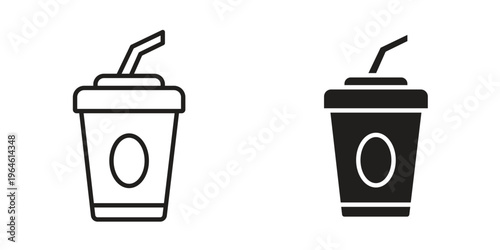 Swoosh Cup icons Black symbol on transparent background. EPS10