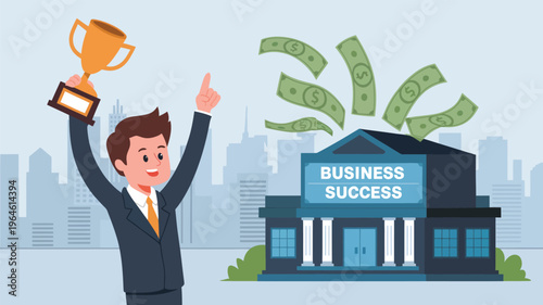 business man with money