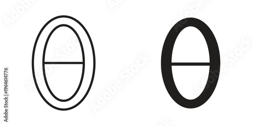 Theta icons Black symbol on transparent background. EPS10