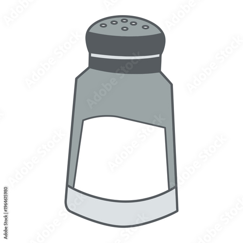 Salt shaker standing kitchen condiment vector illustration