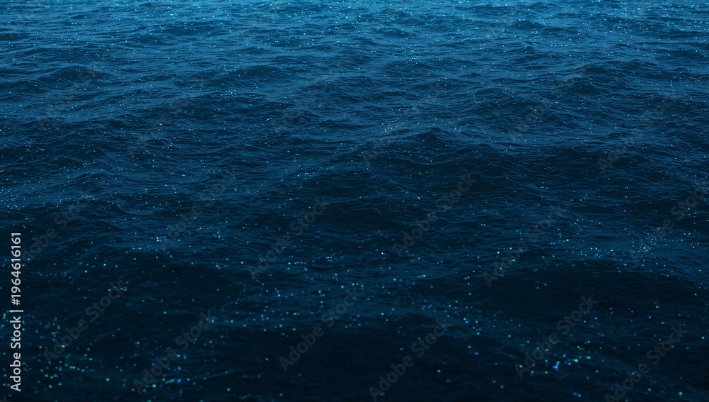 Obraz premium Deep Blue Water Shimmering with Magical Bokeh Lights