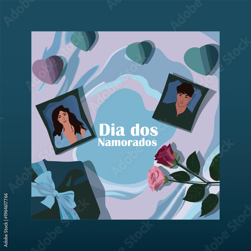 A pixelated image of a romantic valentine's day theme