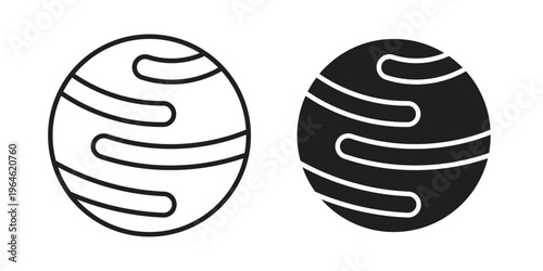 Mercury icons vector silhouette set. thin line icon pack.