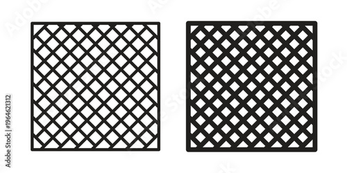 Mosquito net icons vector silhouette set. thin line icon pack.