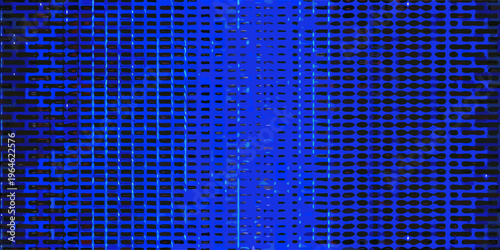 Abstract blue background with a grid of circular perforations