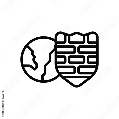 Network firewall protection Icon