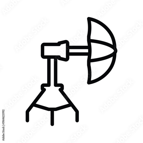 Photography umbrella lighting Icon