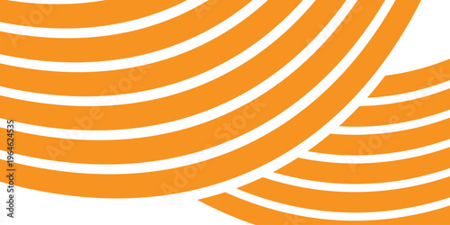 abstract creative geometric background of white orange curved stripes line vector.